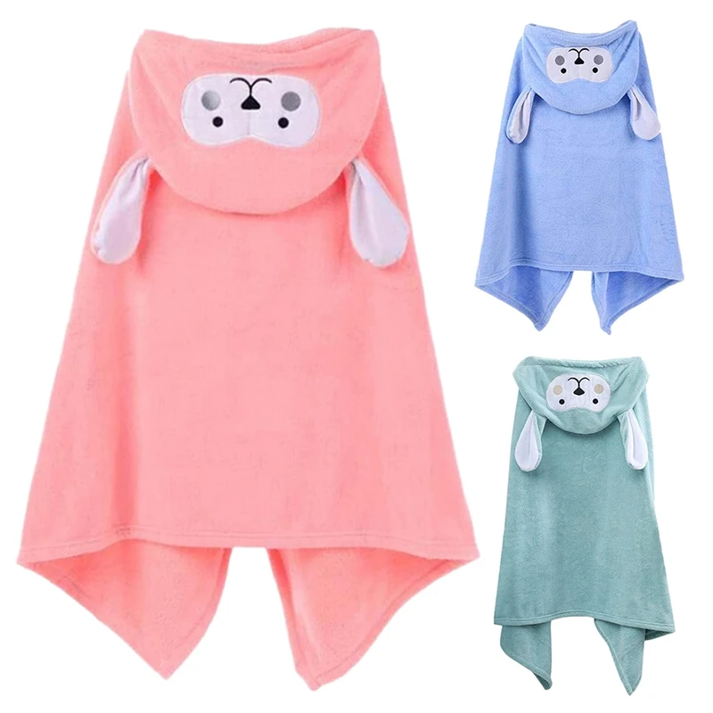 

Coral Fleece Children's Cape Microfiber Baby Cartoon Hooded Beach Towel Children's Bath Towel