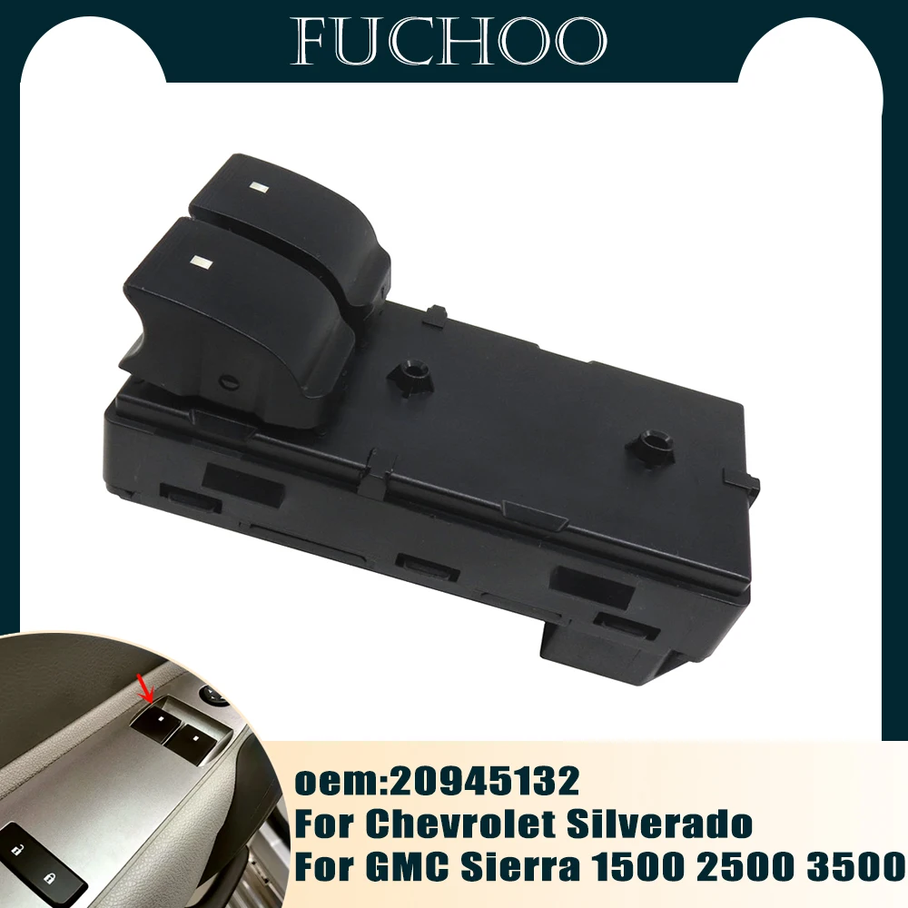 

Auto Parts Power Window Switch Lifter Regulator Control Button For Chevrolet Silverado GMC Sierra 1500 2500 3500 HD 20945132