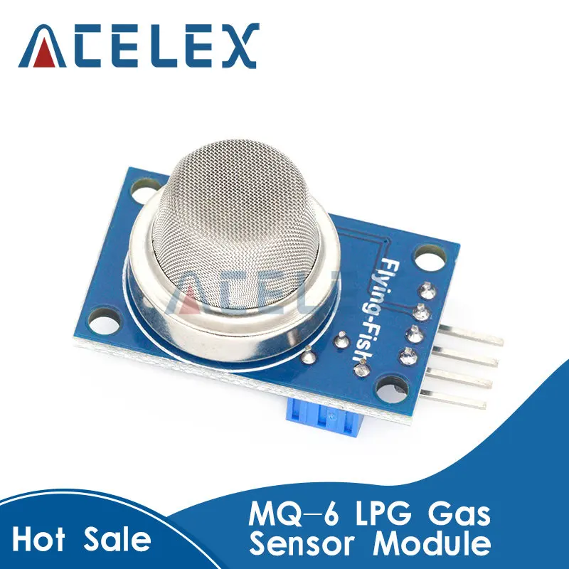 

MQ-6 LPG Gas Sensor Module Liquefied Propane Iso-butane Butane Combustible Gas Detection Sensor MQ6