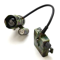 18x led adjust focus main white light auxiliary headlamp light red yellow green led hunting light at night
