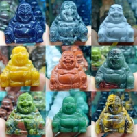 natural crystal hand carved buddha crystal energy crafts home decoration diy pendant