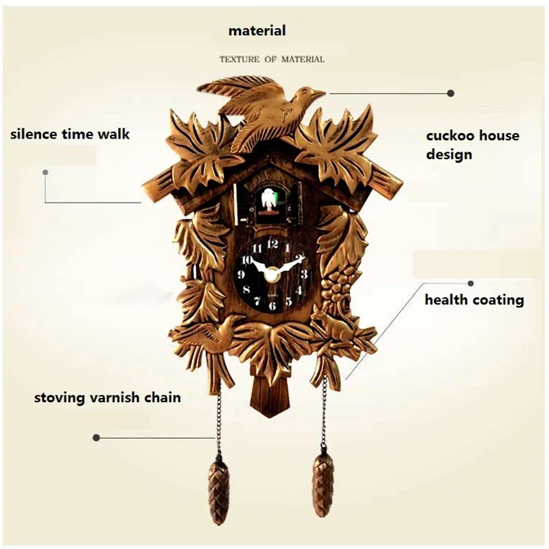 Часы с кукушкой настенные часы для гостиной будильник детские украшения дома дня