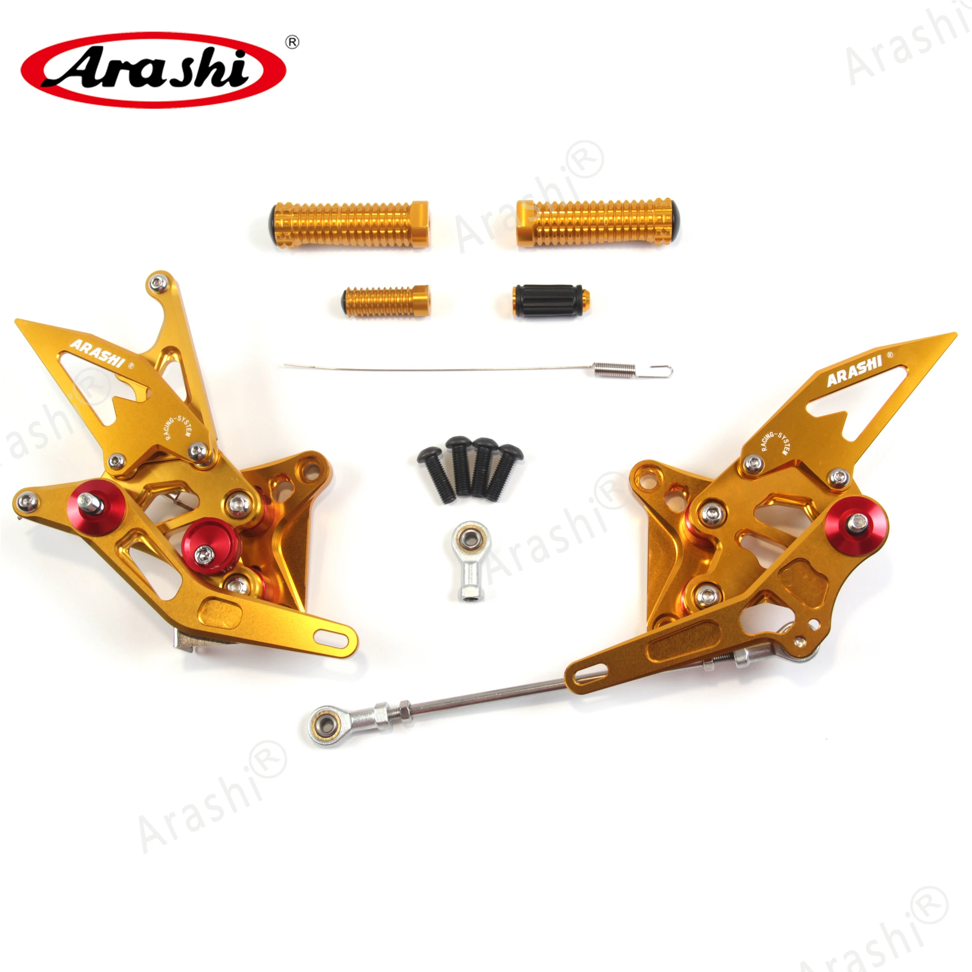 Фото Регулируемые подножки Arashi для SUZUKI GSXR 1300 Hayabusa 2008-2020 CNC Rider Rearset 2009 2010 2011 2012 2013 2014 подножки №5