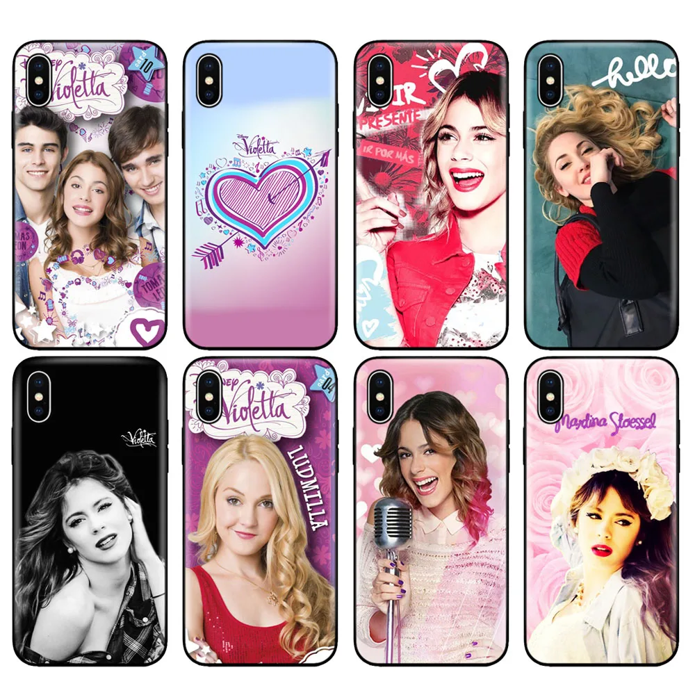 

Black tpu case for iphone 5 5s SE 2020 6 6s 7 8 plus X 10 XR XS 11 pro MAX silicon cover case Violetta tv show