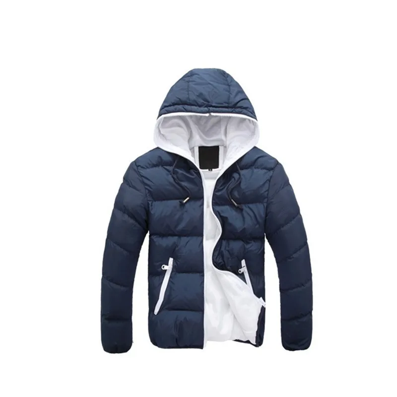 New Men's Hooded Cotton Thickened Warm Short Padded Parkas