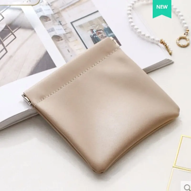Clearance! 5Pcs Lambskin Pocket Cosmetic Bag, Waterproof Portable Small Makeup Bag  Zipper Self-closing Small Makeup Pouch for W