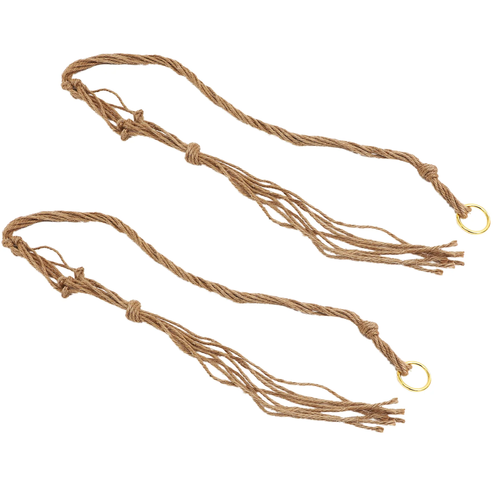 

2 PCS Jute Plant Hangers Indoor/outdoor Wall Mount Clothing Rack Clothes Ceiling