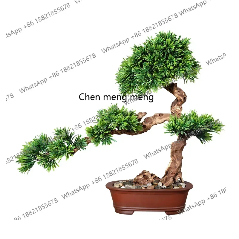 Фото TT Jingquan новый китайский стиль искусственное поздравление сосна бонсай прихожая зеленое растение маленькие украшения бонсай №2