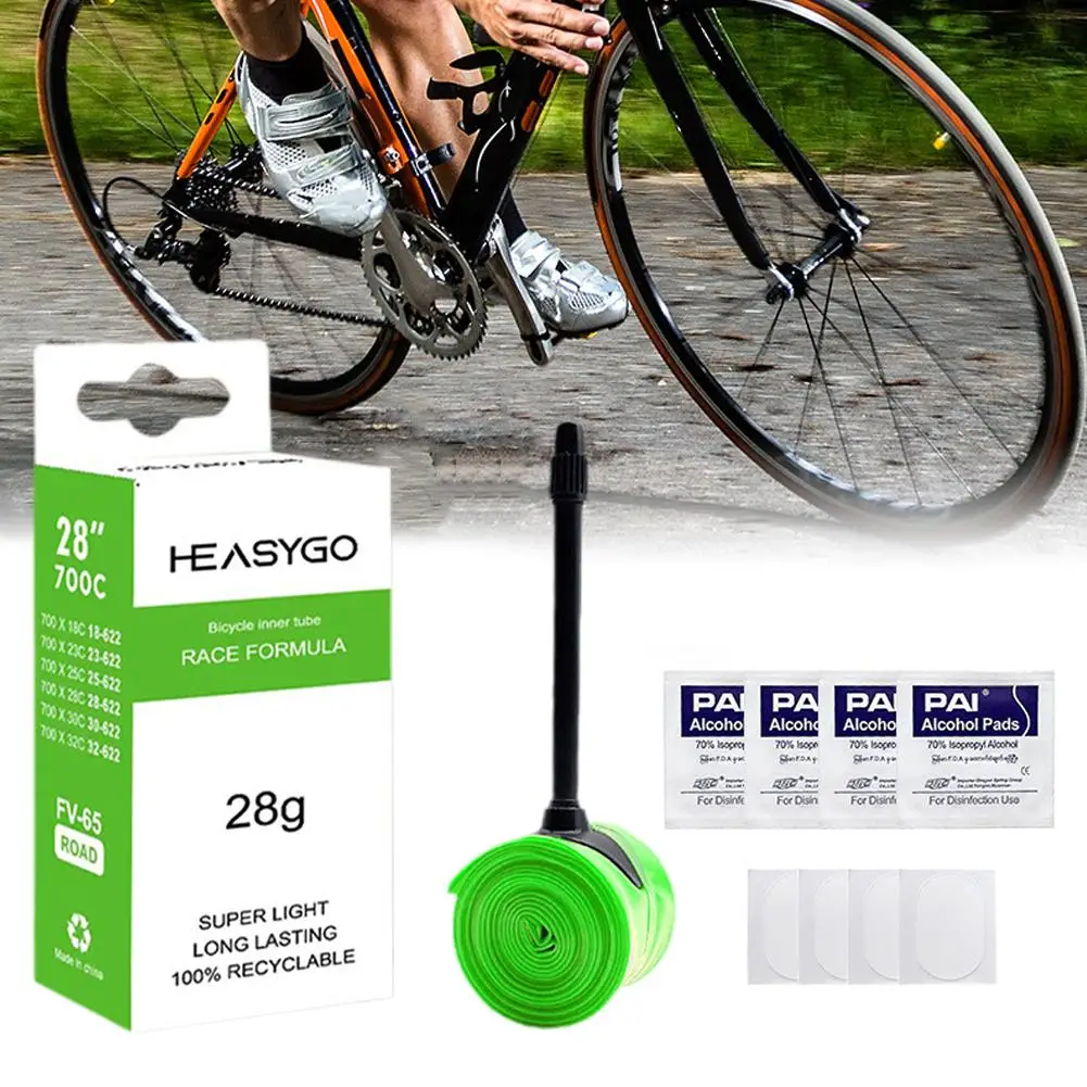 

Ultralight Bike Inner Tube 700c Road MTB Bicycle TPU 65mm Valve Light Length French Material Super CYCLami Tire K2S2