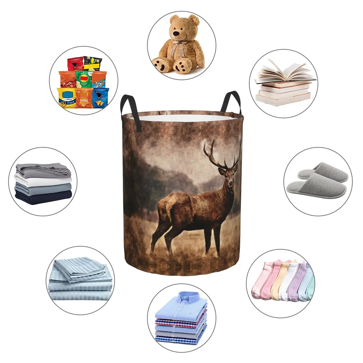 Корзина для белья в виде оленя складная корзина детской одежды хранения детских