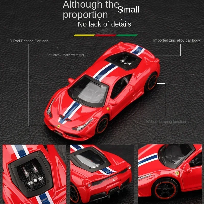Burago 1:64 серии Ferrari SF90 488P Roma F430 F12 модель автомобиля из сплава детские игрушки