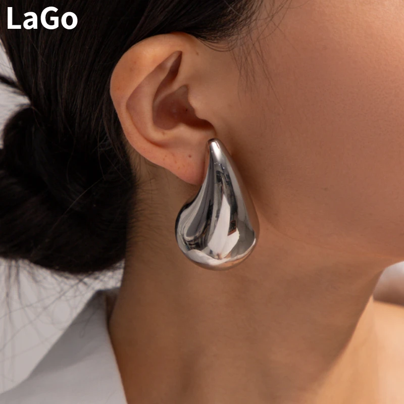 

Modern Jewelry Popular Design Three Size Chunky Teardrop Earrings For Women Female Party Gift Lightweight Accessories