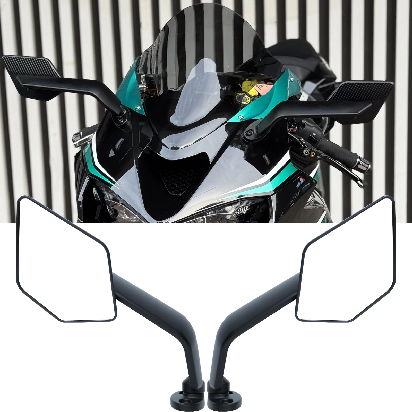 

Зеркала заднего вида Stealth для Kawasaki Ninja ZX4R ZX4RR ZX6R Ninja 636, спортивные зеркала-«крылья», регулируемые зеркала Stealth