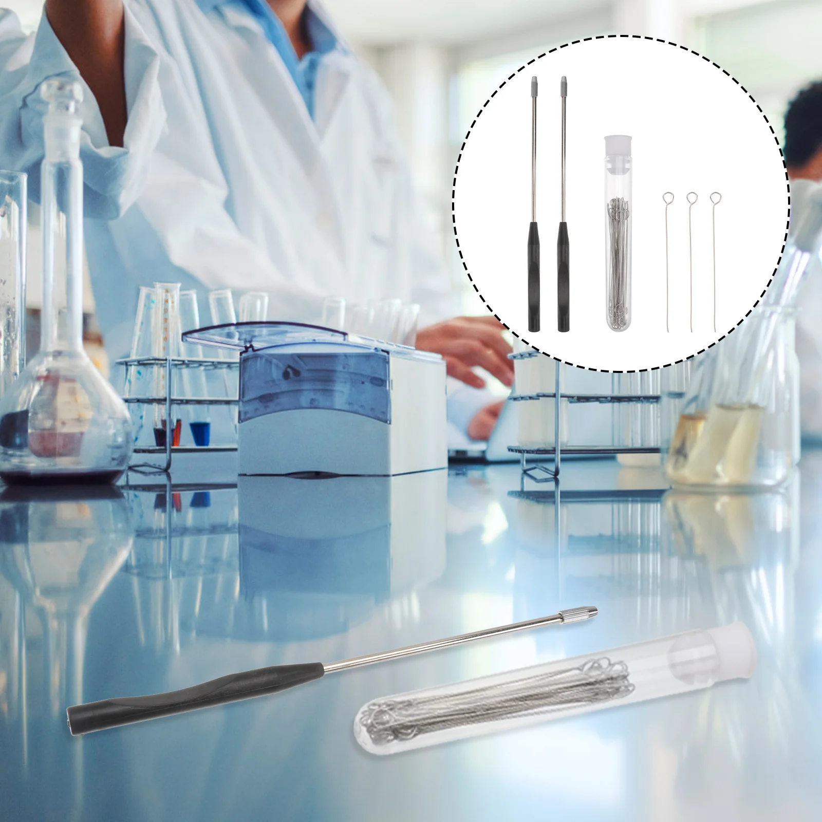 92 шт. петля для прививки кольцо микробиологические стержни многоразовое учебное