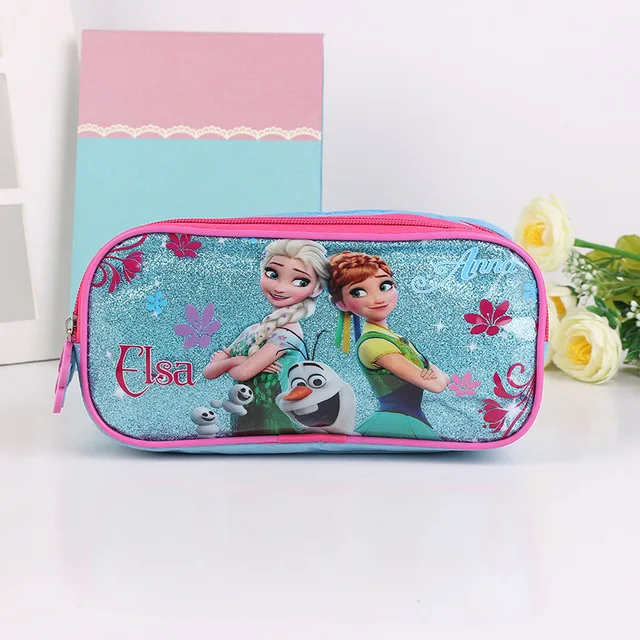 

Disney diaper bag Frozen cartoon case pencil student Elsa stationery box cartoon pencil bag cosmetic boy girl gift mickey