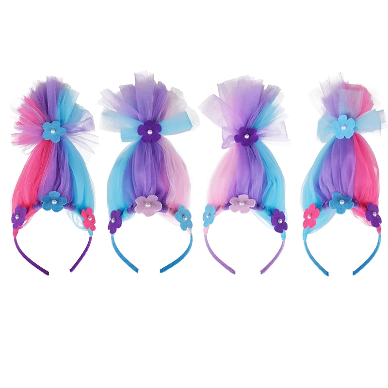 Повязка на голову для троллей маленьких девочек повязки дня рождения детский