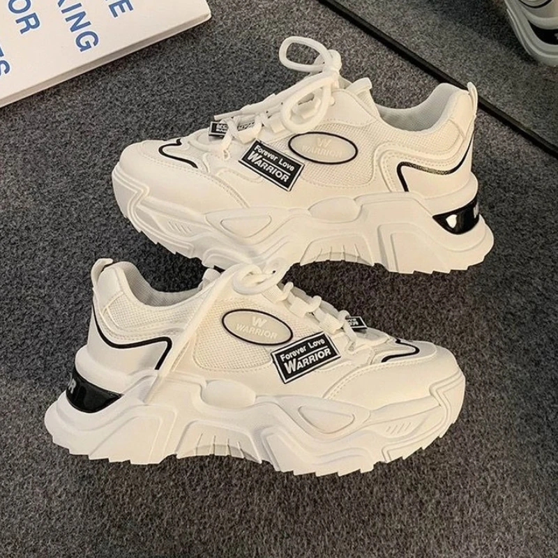 Autumn Platform Sneakers 2022 Fashion Patchwork Sports Shoes Women All-match Breathable Daily Wear Casual Ladies Footwear