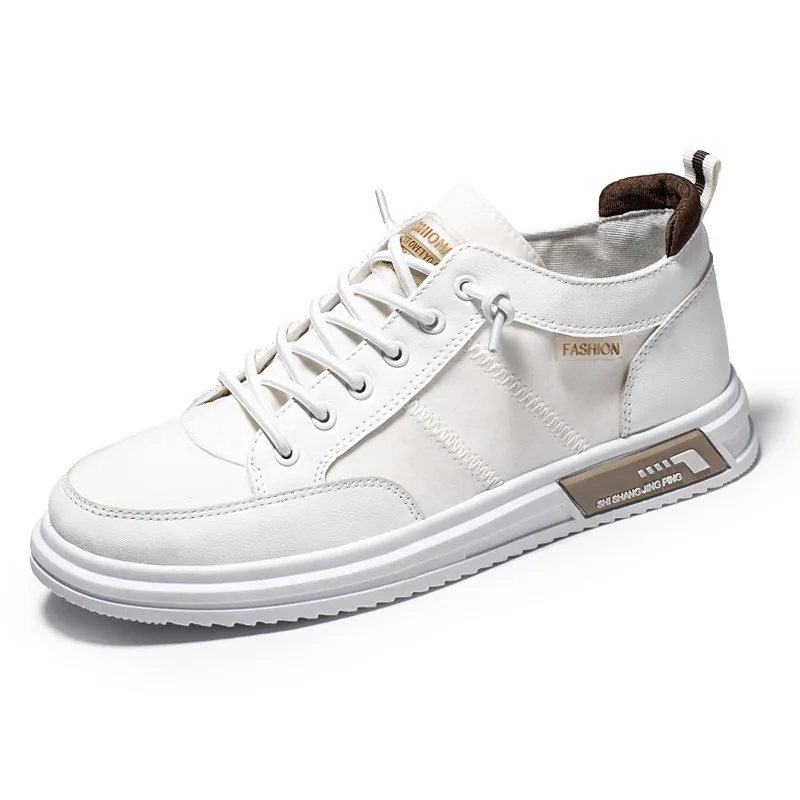 

Men's Casual Shoes PU Leather Versatile White Breathable Fashion Shoes