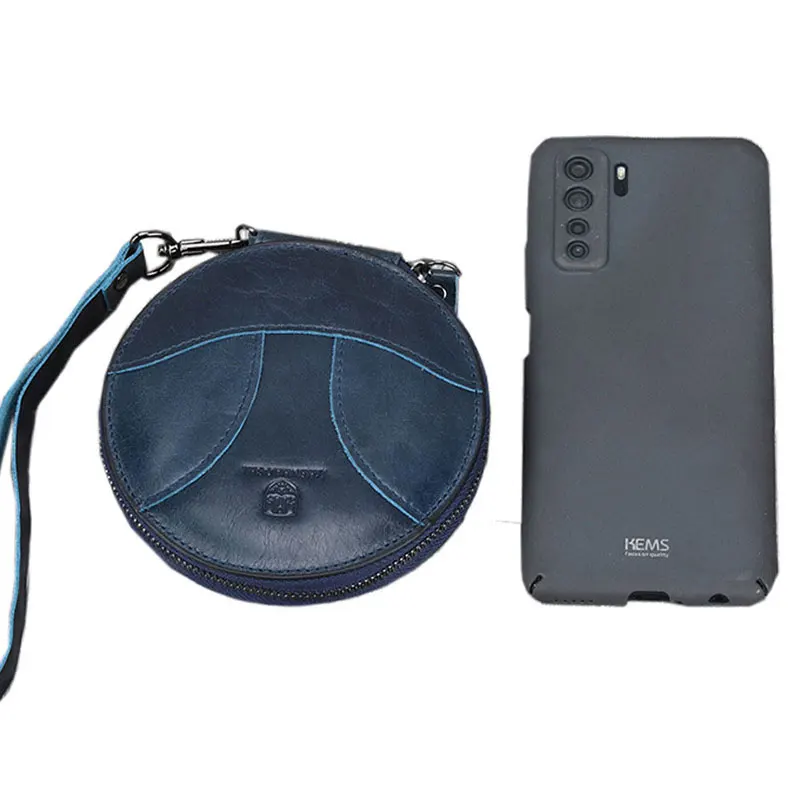 Новинка 2022 круглые женские кошельки из натуральной кожи милый ретро мини-кошелек