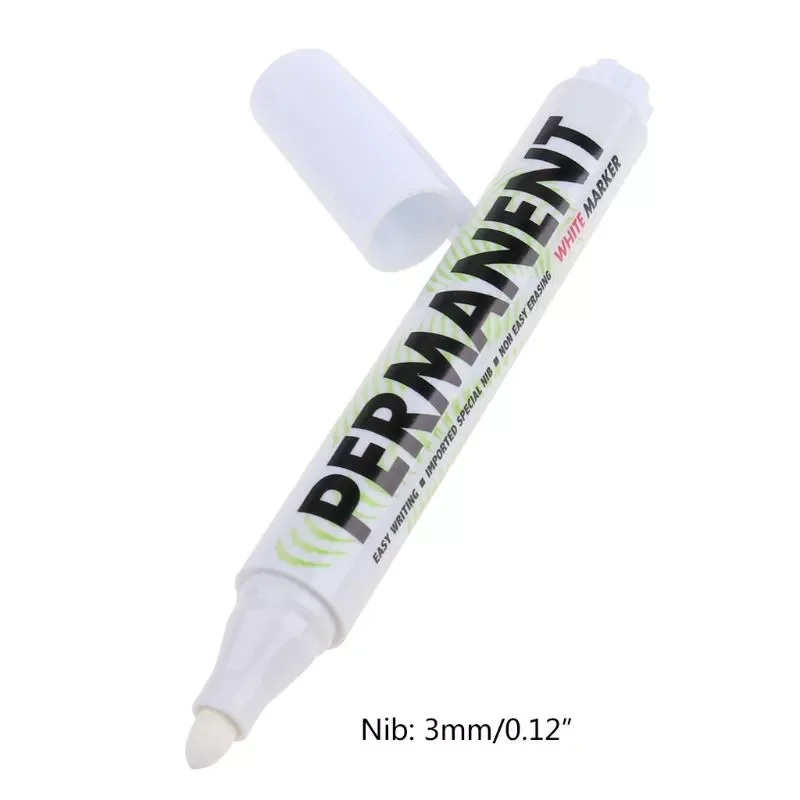White Marker Pen Paint Oil Car Tire Marker Pen Waterproof Paint Marker Graffiti Pen X6HB