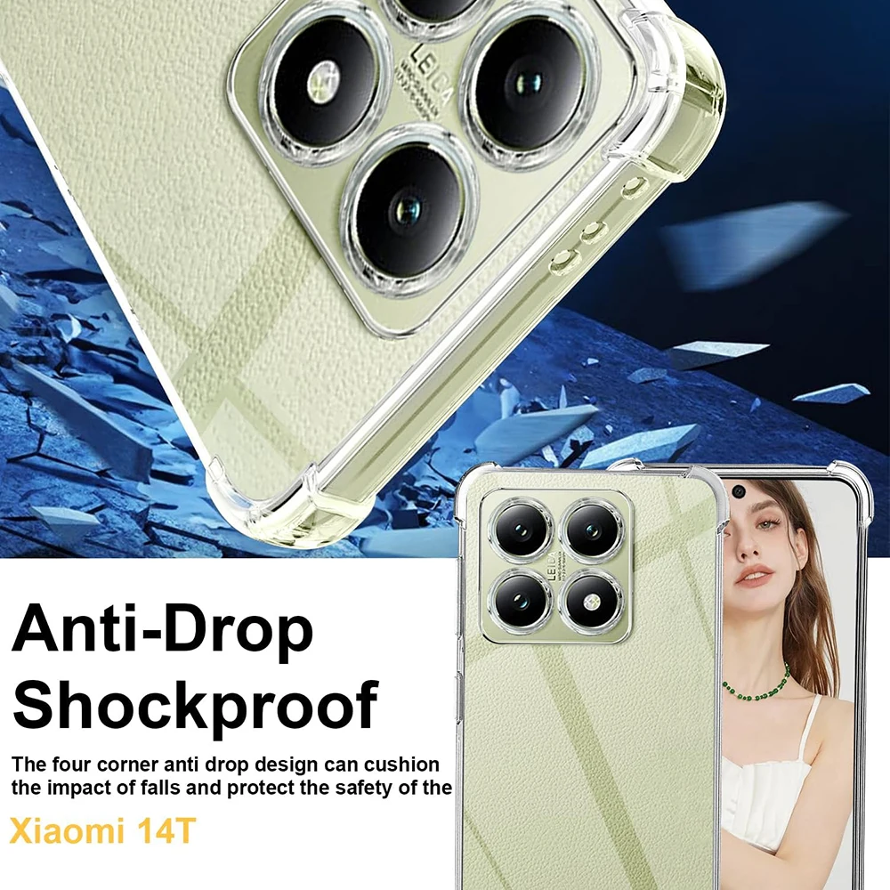 Противоударный силиконовый мягкий чехол для Xiaomi 14T 14 T 13T 13 12 12T 12X 12S Роскошный