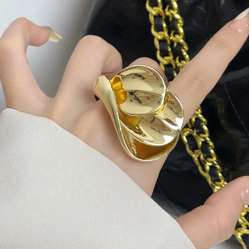 ZAA Новое вогнутое выпуклое волнистое кольцо с гладкой резьбой