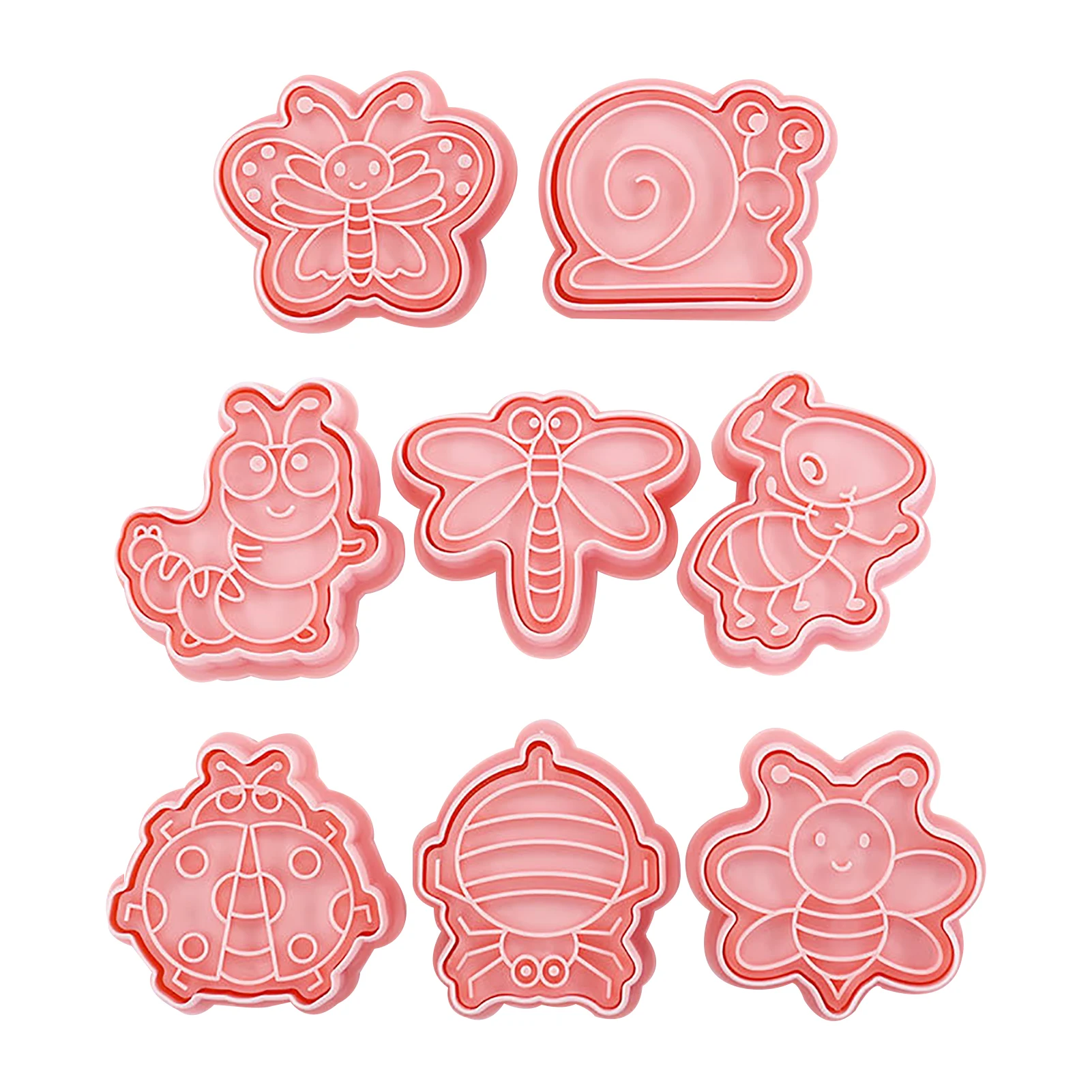 

8Pcs 3D Cartoon Animal Cookie Cutter For Kid Cute Insect Biscuit Mould Set Cake Chocolate Press Stamp Mold Ant Shape Family DIY