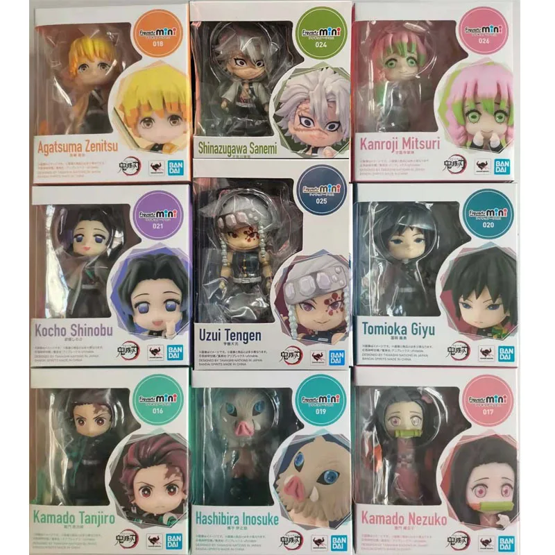 

Bandai Genuine Anime Figure Joint Demon Slayer Agatsuma Zenitsu Kamado Tanjirou Shinazugawa Genya Action Puppets Collectible