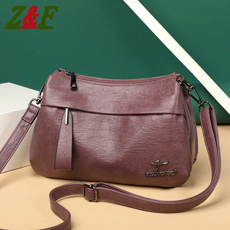 Сумка кросс-боди Женская, Модный мягкий кожаный текстурный легкий ранец на плечо, вместительная сумка на лето