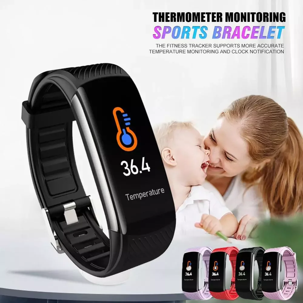 

2020 Smart Band men women Watch Body Temperature Measurement Sports Wristband Health Monitor Smartwatch Bracelet Fitness Trcker