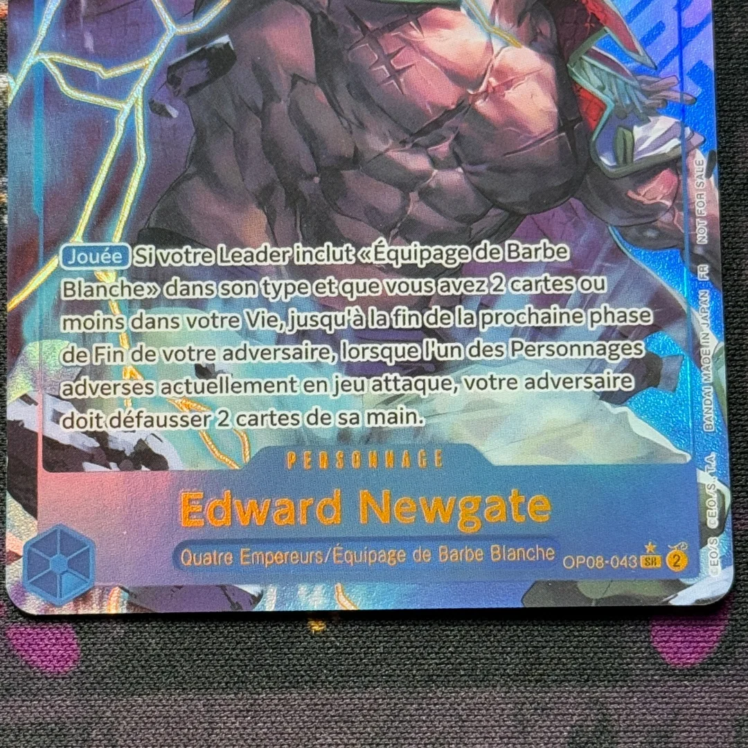 Фото Коллекционная карта Edward Newgate (Франция) для игры One Piece Card Game, посвященная 1-й годовщине OPCG, промо-издание №4