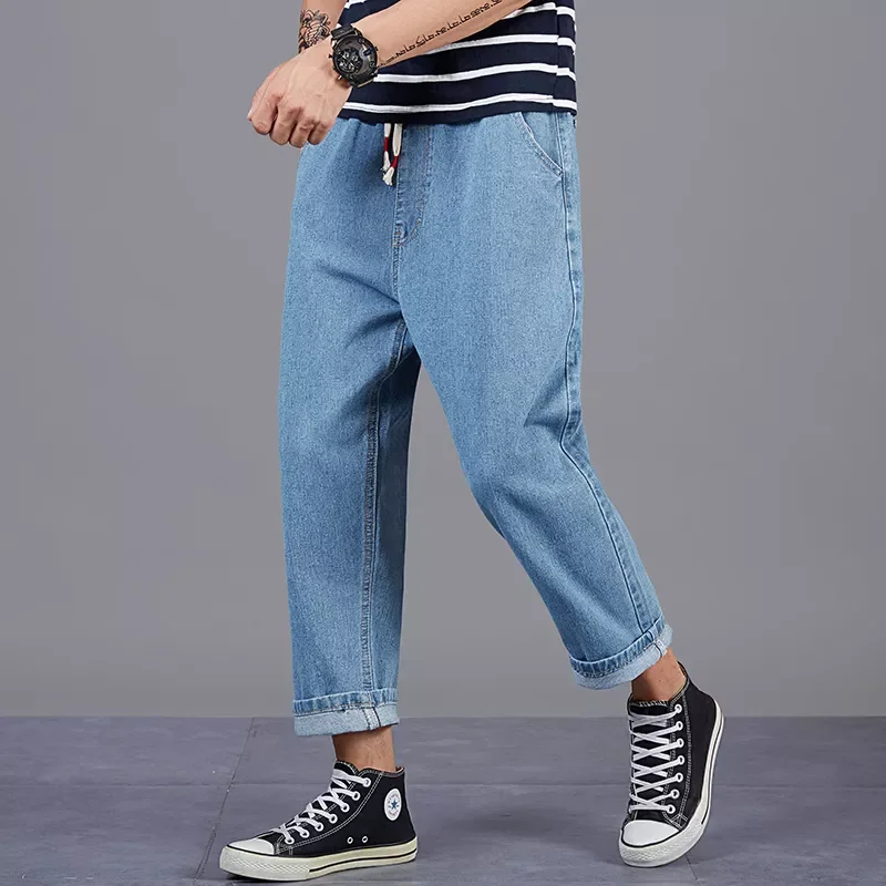 

NEW IN Size 42 46 48 Men's Fashion Jeans 2020 New Autumn Winter Men's Loose Denim Harem Pants Casual Men for Jeans Bra