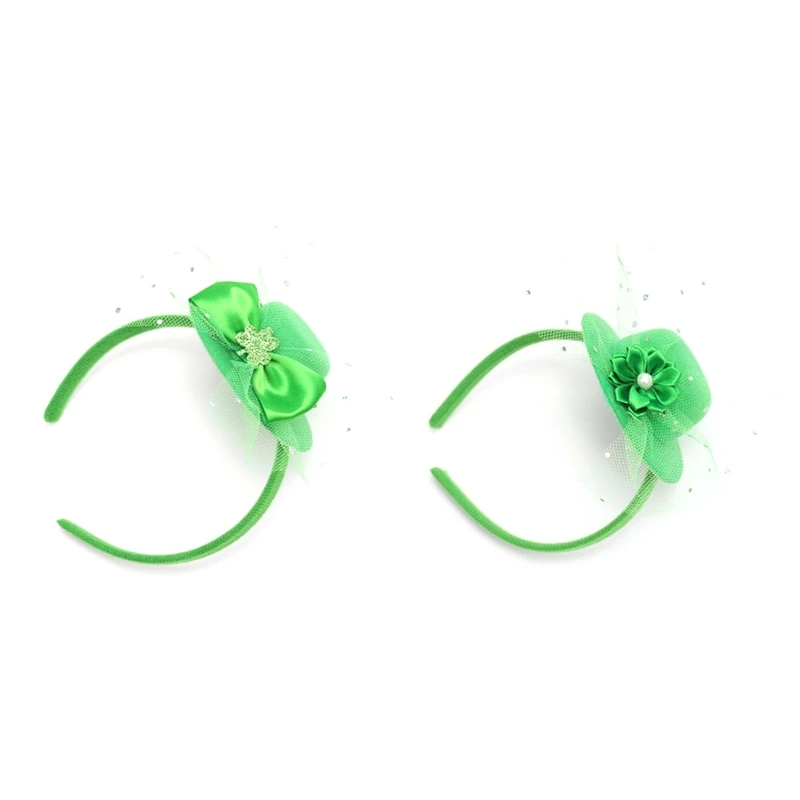 

Saint Patrick Holiday Hairhoop Party Headband Lucky Shamrock Headband Costumes
