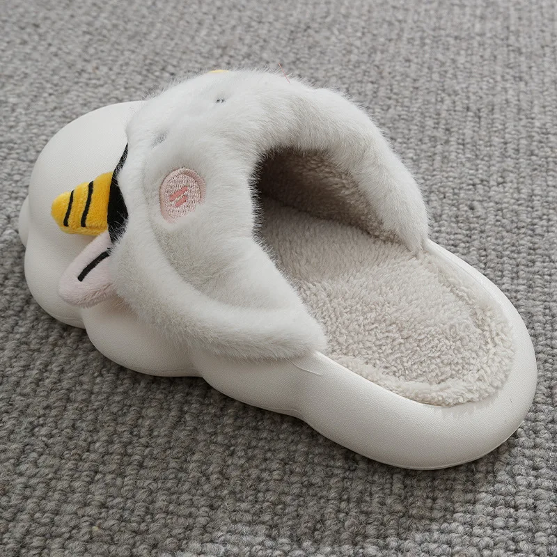 Detachable Cotton Slippers Women Autumn and Winter New Lovers Home Anti-slip Light Cute Cartoon Slippers Men