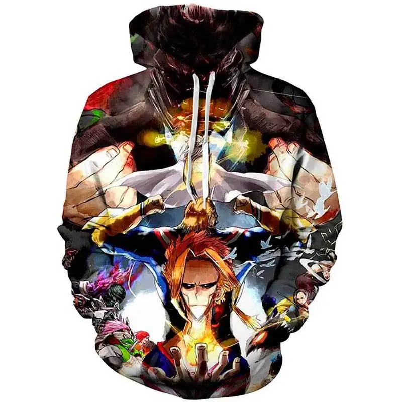 

2022 New My Hero Academia 3D Print Hoodie Sportswear Men's and Women's Casual Fashion Sports All-match Harajuku Style Hooded Swe