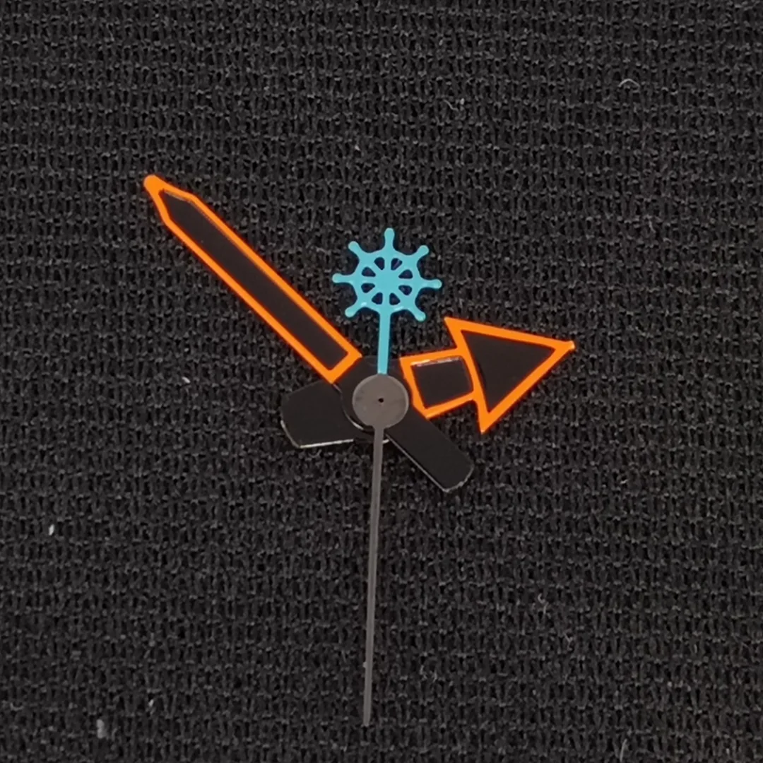 Стрелки NH35 Оранжевые стрелки часов с рыбой/черепахой/трезубецем/русалкой