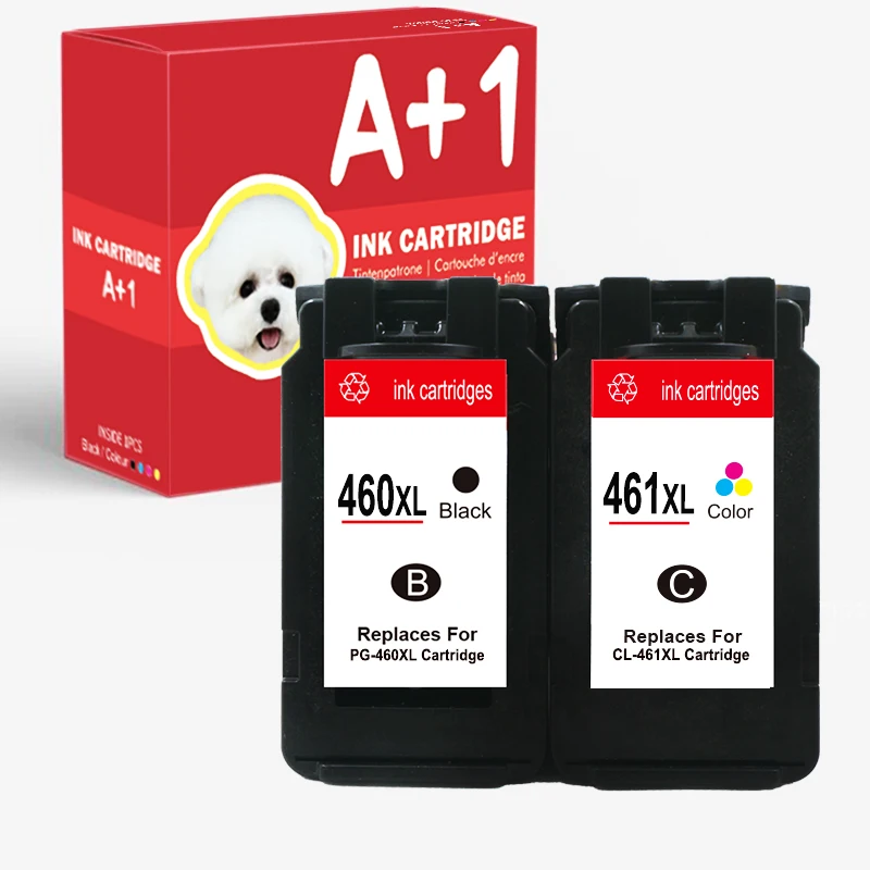 

A+1 Remanufactured Ink Cartridge for Canon PG 460 CL 461 pg-460xl cl-461xl Combo Pack Compatible Printer for Pixma TS5340