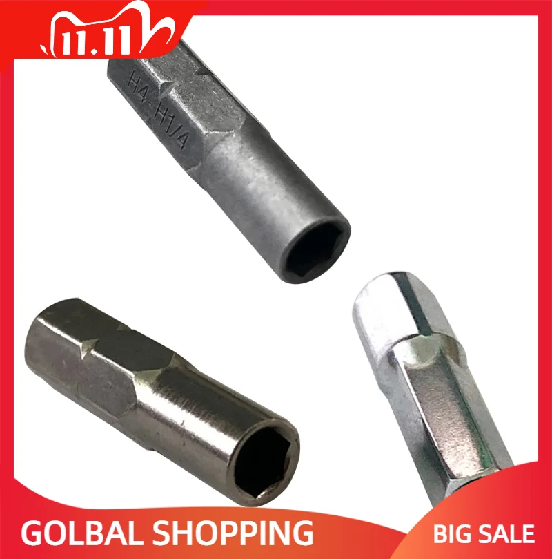 

Адаптер для отвертки, набор прецизионных насадок, отвертка 6,35 мм, 1/4 дюйма, переходник для насадок 4 мм, шестигранный держатель, 3 типа