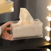 clear acrylic tissue box napkin holder tissue dispenser box tissue organizer home office restaurant hotel supply desktop storage