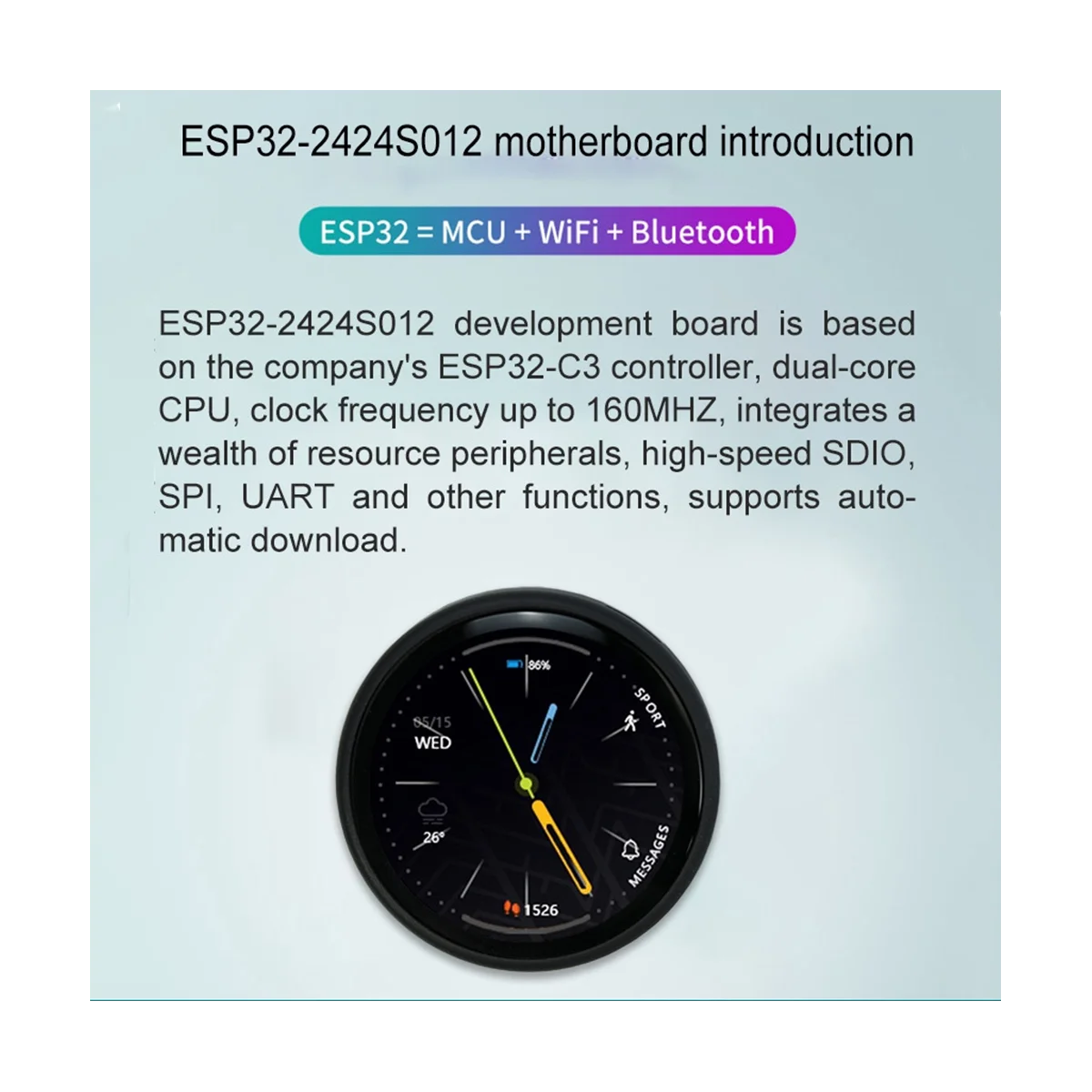 Умный экран 1 28 дюйма х24 0 IPS