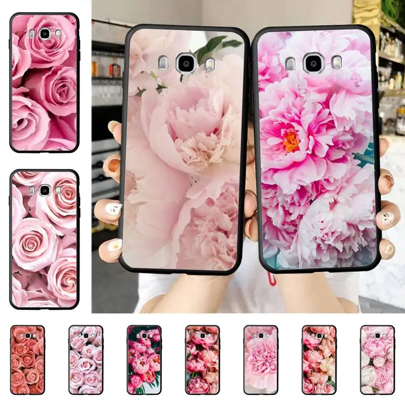 

Pink Peony Phone Case for Samsung J 2 3 4 5 6 7 8 prime plus 2018 2017 2016 core