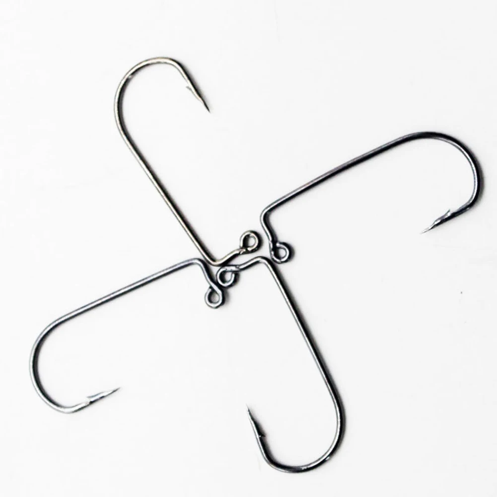 

Durable High Quality New Practical 100pcs/set Fishhook 90 Degree Jig Wear-resistant Barbed Hard High Carbon Steel