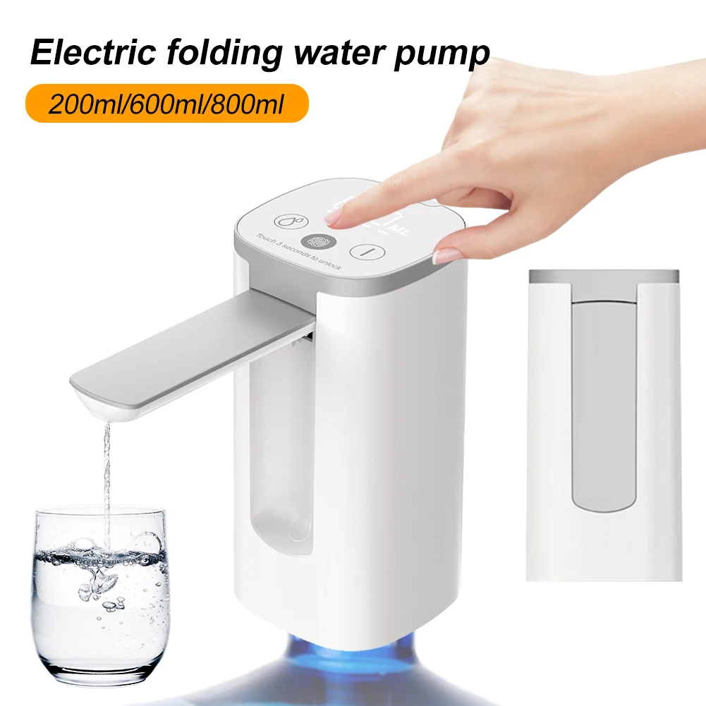 

New Wireless Electric Water Pump Automatic Drinking Water Dispenser Pump With Hose USB Rechargeable Desktop Water Bottle Pump