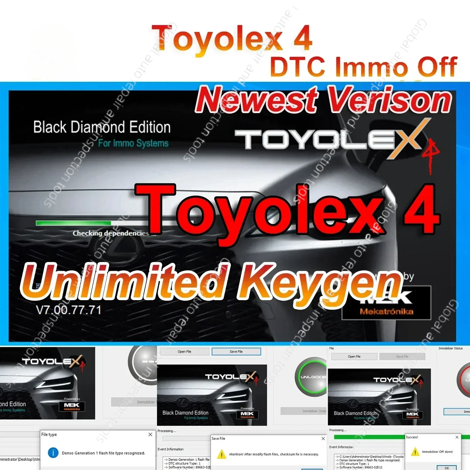 

Toyolex4 Toyolex 4 с неограниченным количеством ключей для Denso для Lexus Mascheramento, автомобильное программное обеспечение DTC, инструмент PK Toyolex3 Toyolex 3