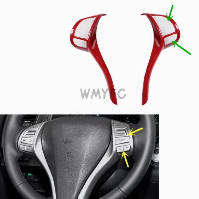 

LHD для Nissan X Trail T32 2014-2020, пластиковые углеродное волокно, красный стиль, украшения, аксессуары, внутренняя отделка шестерни, наклейки