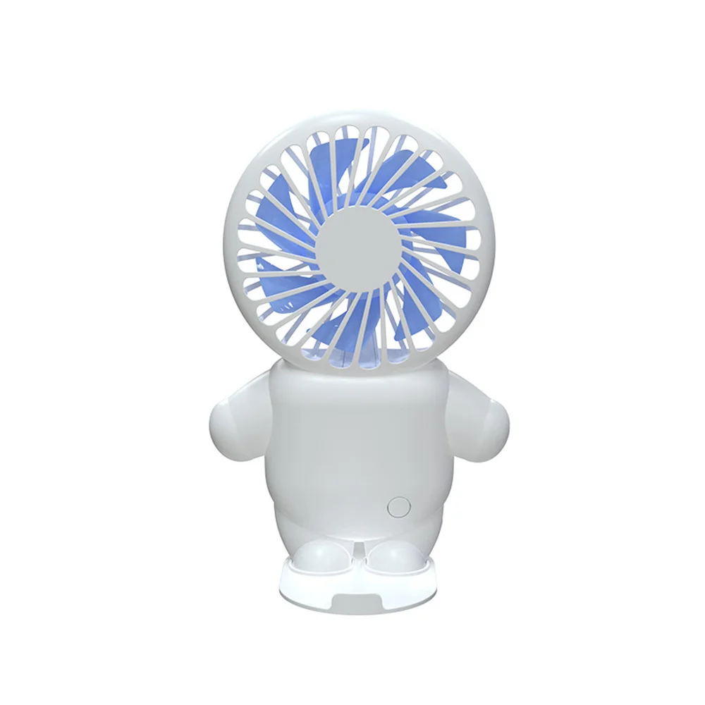 

Low Noise Air Cooler Natural Soft Wind Creative Small Fans Three Wind Resistance Adjustment Blue Mini Astronaut Fan Abs