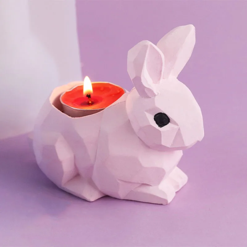 

Милый кролик, дизайнерский подсвечник, силиконовая форма «сделай сам», пластырь, капельный гель, искусство, поделки для украшения дома