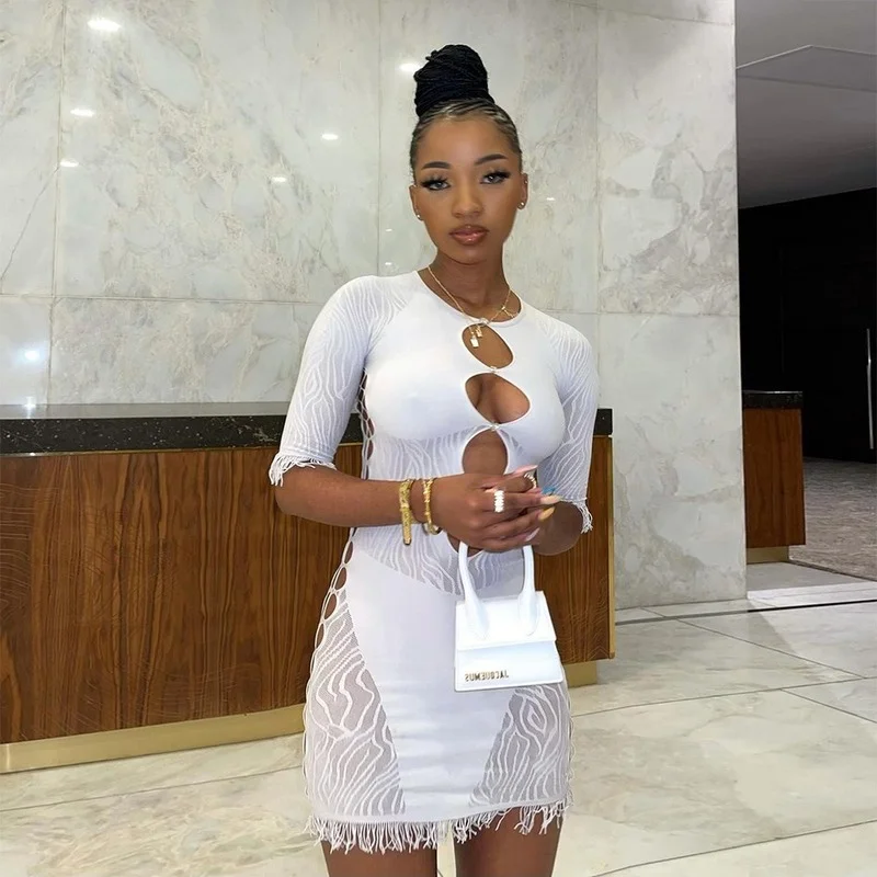 

Новинка 2022, женские мини-платья, прозрачное сексуальное облегающее вечернее Клубное платье знаменитости, модельное платье