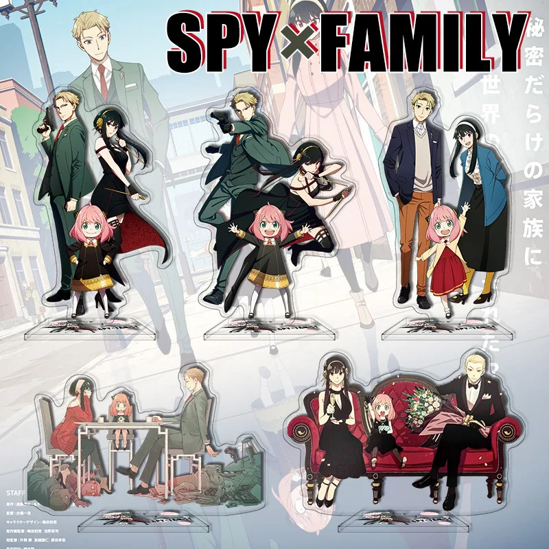 

Anime SPY FAMILY Acrylic Figures Stand Model Plate Holder Anya Loid Yor Character Spy Family Desk Decor Standing Sign Gifts Toys