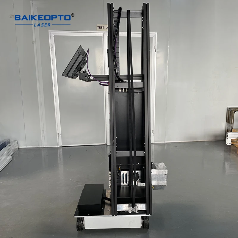 Фото Портативный односторонний вертикальный настенный принтер CMYKW Ink DX7 Wallpen, красочный с колесами №1
